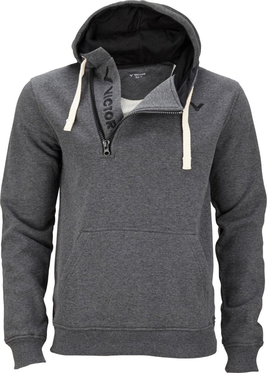 Victor Men's Grey Team Hoodie Victor Men's Grey Team Hoodie