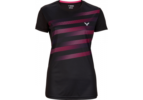 Victor Ladies Black & Red T-Shirt